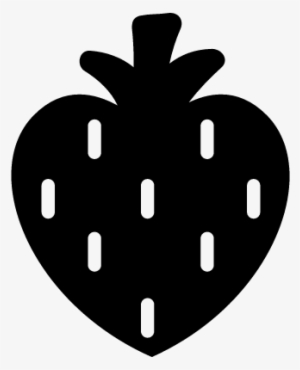 Heart Shaped Strawberry Vector - Fresa Negra Png