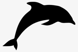Dolphin Clip Art - Black Outline Of A Dolphin