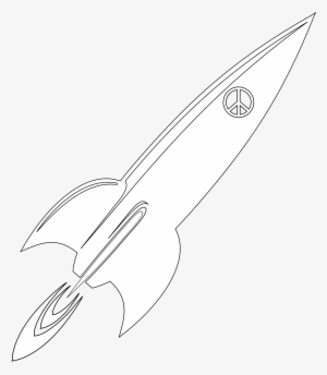 R Is For Rocket Black White Line Art Christmas Xmas - Knife