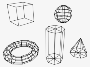 Wire Frame Model Three Dimensional Space Polygon Mesh - Wireframe Model