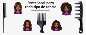 Pente Ideal Tipo De Cabelo - Pente Para Cabelo Cacheado