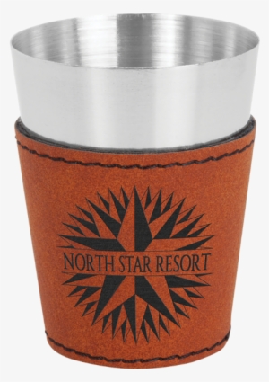 Leatherette Wrapped Sainless Steel 2 Oz - Pacesetter Awards Leatherette Square Coaster - Rawhide