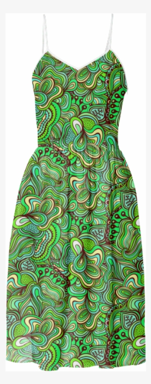 Green Swirl Abstract $125 - Kooper Canvas Print - Small By Sreysa'art