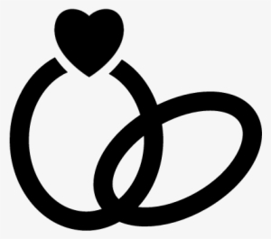Wedding Rings With A Heart Vector - Anillos De Boda Dibujo Png
