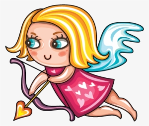 Blonde Cupid Girl Sticker - Girl Cupid