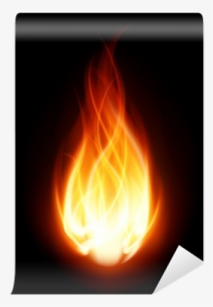 Fire Ball Flame Burn Vector Background Wall Mural •