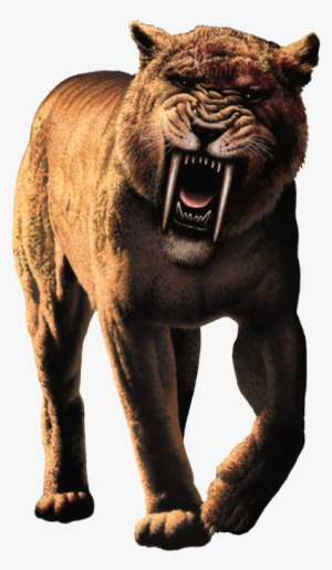 Saber Tooth Tiger And - Dinosaurs Saber Tooth Tiger