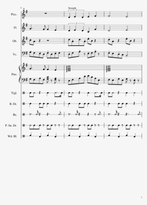 Rusty Cuckoo Clock Sheet Music Composed By Me 3 Of - Flute