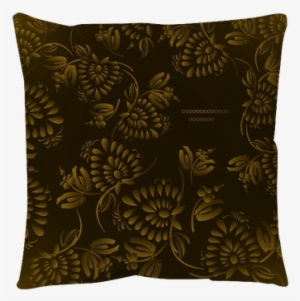 Seamless Floral Background Pattern With Gold Flowers - Gold