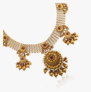 Antique Floral Grace Gold Necklace - Necklace