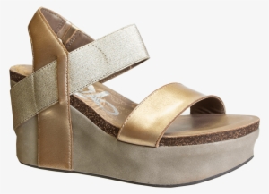 Bushnell In Gold Wedge Sandals - Otbt Wedges