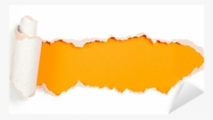 Paper Hole With Torn Edges Design Template Sticker - Paper Torn