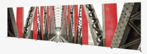 Vector Frame Rectangle 08 Fabric Banner Display - American Industrial I Framed Print - Black - 126cm