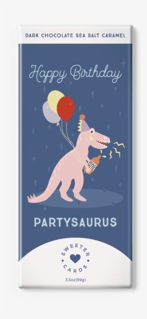 Happy Birthday, Partysaurus<br>sea Salt Caramel Dark - Apac Spe046 Foil Helium Balloon Birthday Female Round