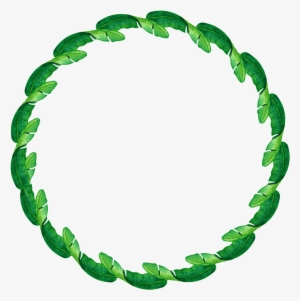 Hand Painted Banana Leaf Ring Png Transparent - Laureles En Circulo