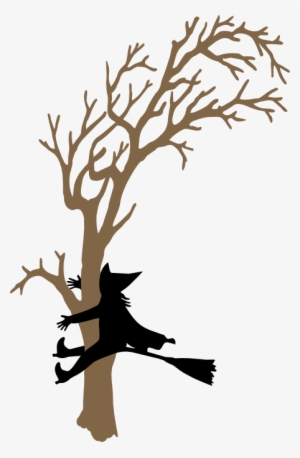 Witch Crash2 - Pumpkin Carving Stencils Trees