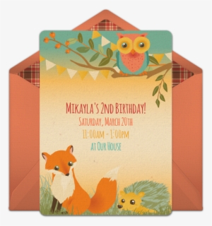 Woodland Animals Online Invitation - Baby Shower