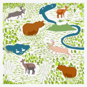 Woodland Animals Fabric By Jjdesignwithlove On Spoonflower - Cartoon