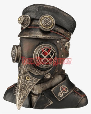 Steampunk Plague Doctor Bust Trinket Box - Plague Doctor Steam Punk
