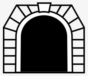 Tunnel With Stone Border Vectors Illustration - Tunnel Clipart
