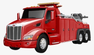 Peterbilt Wrecker Red - Trailer Truck