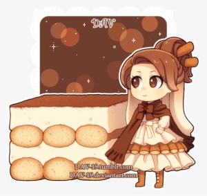 Png Free Download Cheesecake Drawing Animated - Chibi Food Girl Dav