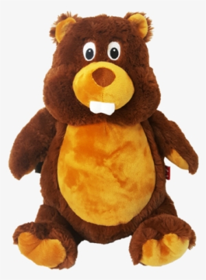 Beaver - Personalised Stuffed Beaver With Embroidered Initials