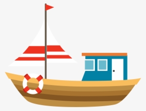 Sailing Boat Illustration Vector Cartoon Chart - Cartoon Boat Png