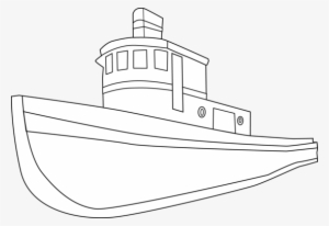 Drawn Boat Cartoon - Ship Black And White Clip Art