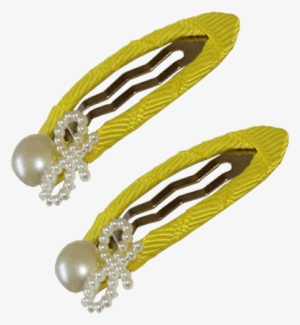 Beautifully Crafted Hair Clips Yellow - Hair