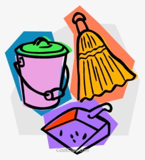 Escoba Con Recogedor Y Cubo Libres De Derechos Ilustraciones - Clipart Besen Eimer