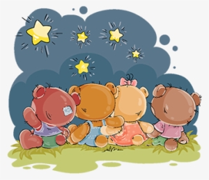 Clip Art Illustration For Greeting Card With Teddy - Cartoon Teddy Bears