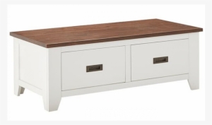 White And Wood Stain Coffee Table