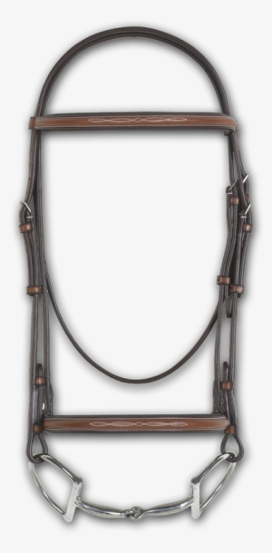 Pessoa Fancy Stitched Padded Wide Noseband Show Bridle - Brass