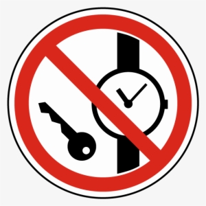 No Metallic Articles Or Watches Label - No Metallic