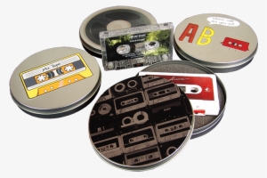 Cassette Tape Metal Circular Tins - Cassette Tape