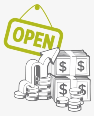 A Drawing Of Different Forms Of Money - Business Services In Drawing