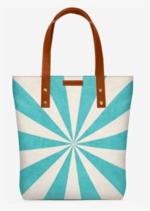 Aqua Starburst Classic Tote Bag - Blue Starburst Rug - 2' X 3' By Her Art