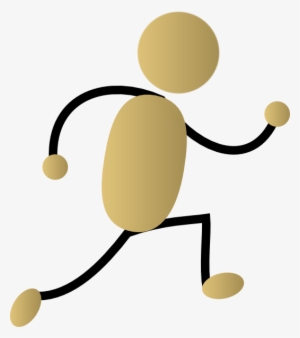Runner Silhouette Png Golden Jogging - Jogging Clipart