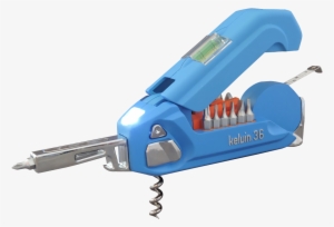 In Addition To The 16 Bit Flip Out Screwdriver, Tape - Kelvin Tools The Kelvin 36 Urban Ultra-tool - Blue