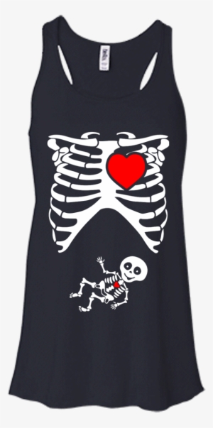 Halloween Funny Sexy Pregnant Xray Skeleton Baby Shirt, - Skeleton Heartbeat Halloween Costume T-shirt