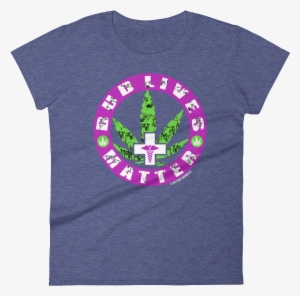 Bud Lives Matter Purple Circle Med Cross Women's Short - Line