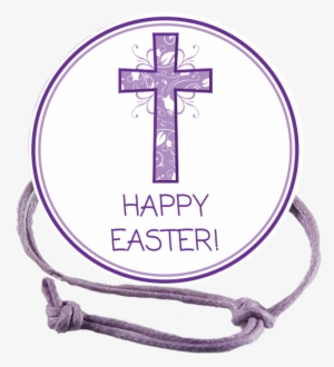 Easter Purple Cross Napkin Knot Product Image - Cross