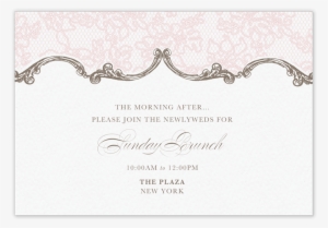 Lace Brunch Card - Calligraphy