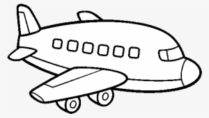 Dibujo De Un Avión De Pasajeros Para Colorear - Aviaõ Desenho Colorir