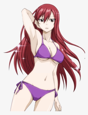 Erza Is Shining In Her Purple Bikini Fairy Tail - Fairy Tail Erza Bikini