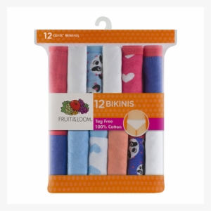 Girls' 12 Pack Assorted Bikini Assorted - Fruit Of The Loom