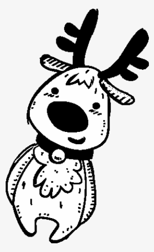 Teddy Christmas Reindeer Coloring Page - Dibujos De Renos Facil De Navidad