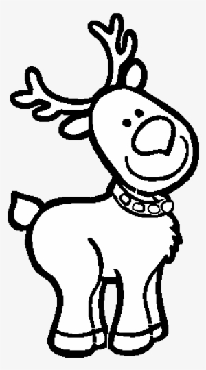 A Christmas Reindeer Coloring Page - Reno Navideño Para Colorear