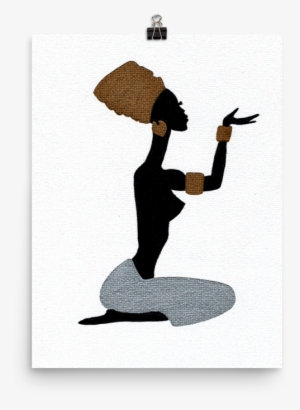 African Woman Silhouette Poster - Silhouette